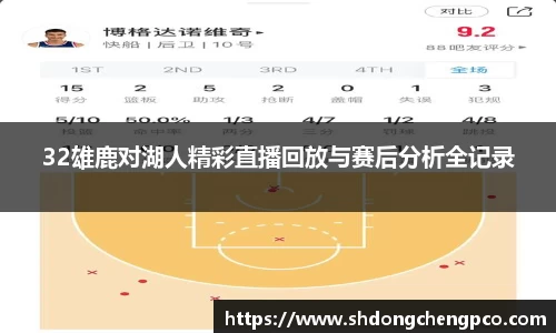 32雄鹿对湖人精彩直播回放与赛后分析全记录